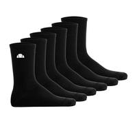 ellesse Unisex Socken, 6er Pack - ALACRE, Crew Socken, Logo, einfarbig Schwarz 41-46