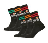 Ellesse Unisex Sportsocken PULLO, 6 Paar - Tennissocken, Crew Socken, Logo Schwarz/Bunt 40-43