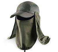 ELLEWIN Outdoor-Sonnenhut für Damen und Herren, UV-Schutz UPF 50+ mit Nackenschutz und Gesichtsschutz, ideal zum Angeln und für Sonnenschutz