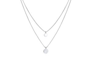 Elli 2-lagig Layer Coin Plättchen Struktur 925 Silber 45 Damen