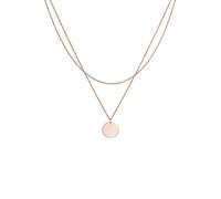 Elli Ketten-Set »Layering Plättchen Kreis Geo 925 Silber«, Layer, Rosegold