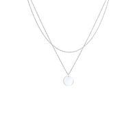 Elli 2-lagig Layer Plättchen Kreis 925 Silber silberfarben Damen