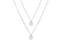 Elli 2-lagig Layer Plättchen Rund Gebürstet 925 Silber silberfarben Damen