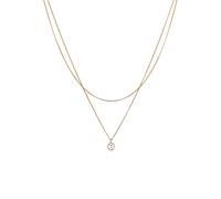 Elli 2-lagig Layer Zirkonia Solitär 925 Silber goldfarben Damen