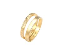 ELLI Damen Ring Bandring, Organic gold, Größe 56, 4976799 Gold 56
