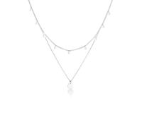 Elli 2er Set Choker Layer Plättchen Geo Look 925 Silber silberfarben Damen