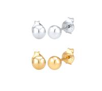 Elli 2er Set Kreis Bicolour Geo 925 Silber vergoldet OneSize Damen