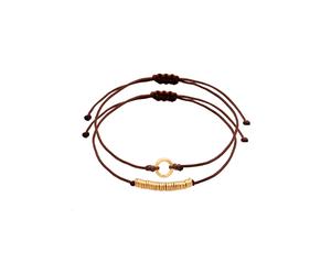 Elli 2er Set Kreis Nylon Must-Have 925 sterling Silber Braun Damen