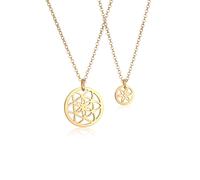Elli Ketten-Set »Blume des Lebens Mutter Tochter 2er Set Silber«, Mutter und Kind, Gold