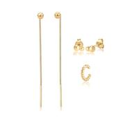 Elli 3er Set Durchziehen Earcuff Kugel Geo 925 Silber OneSize Damen