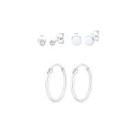 Elli 3er Set Stecker 925 Silber, mit Kristallen von Swarovski® silberfarben Damen