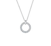 Elli, Halskette Kreis Kreis Kristalle 925 Silber in weiß, Schmuck für Damen Gr. 45 cm