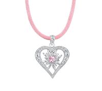 Elli Halskette Damen Herz Edelweiss mit Kristallen in 925 Sterling Silber