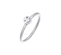 Elli Ring Damen mit Smiling Face Trend Pinky Ring 925 Silber
