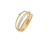 Elli Ring Damen Stapel Elegant Festlich Lagenlook mit Kristallen 925 Silber