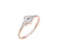 Elli, Ring Funkelnd Marquise Kristalle 925 Silber in roségold, Schmuck für Damen Gr. 54 mm