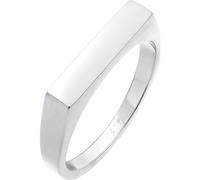 Elli, Ring Siegelring Pinky Ring Eckig Geo Design 925 Silber in silber, Schmuck für Damen Gr. 54 mm