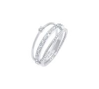 Solitärring ELLI "Set mit Kristallen von SwarovskiSchmuck 925 Silber" Gr. 58, silber, Fingerringe, Damen, 58mm,mit Steinen, Silber 925 (Sterlingsilber) (84243154-58) silber