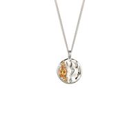 Elli Anhänger Citrin Gelb 925 Sterling Silber silberfarben Damen