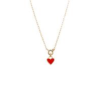 Elli Anhänger Herz Emaille 925 Sterling Silber goldfarben Damen