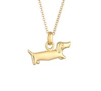 Elli Anhänger Hund Dackel 925 Sterling Silver goldfarben Damen