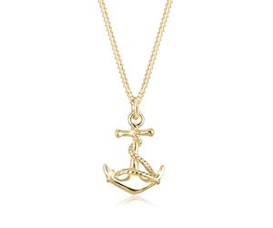 Elli Anker Symbol Maritim Meer 925 Sterling Silber goldfarben Damen