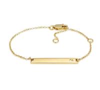 Elli Armbänder - Armband Kinder Herz Geburt Taufe Namensband 375 Ge - Gr. 14 CM - in Gold - für Damen