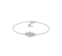 Elli Armband Damen 925 Silber 24K Vergoldet Silberarmreif mit Steinen Schmuck Geschenke für Frauen Freundin Frau Mädchen Mama, Armreif Kristall Länge 16 cm, Breite 6 mm