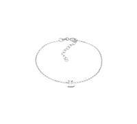 Elli Armband Damen 925 Silber Rosé 18K Vergoldet Silberarmband mit Anker-Plättchen Schmuck Geschenke für Frauen Freundin Frau Mädchen Mama, Ankerarmband Freundschaft Länge 17 cm, Breite 1.5 mm