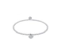Elli Armband »Herz Symbol Kristalle 925 Silber«, weiß