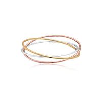 Elli Armband Damen Armreif Dreifach Verschlungen Klassisch Tri-Color