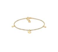 Elli Armband Damen Astro Halbmond Sterne Trend filigran in 925 Sterling Silber vergoldet