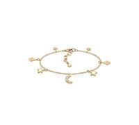 Elli Armband Damen Astro Sterne Halbmond mit Zirkonia Kristalle | 925 Sterling Silber vergoldet