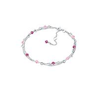Elli Armband Damen Basic mit Kristalle Elegant in 925 Sterling Silber | Schmuck Geschenke für Frauen Freundin Frau Mädchen Mama, Armkette Kristall Länge 18 cm, Breite 1 mm