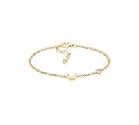 Elli Armband Damen Halbmond Stern Filigran mit Mondstein 925 Silber