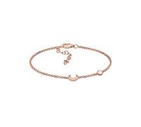Elli Armband Damen Halbmond Stern mit Mondstein 925 Silber Vergoldet