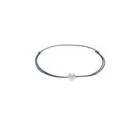 Elli Armband Damen Herz Anhänger Elastisch Basic mit Nylon Blau 925 Silber