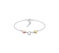 Elli Armband Damen Herz Anker Kreuz Tri-Color in 925 Sterling Silber