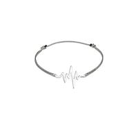 Elli Armband Damen Herzschlag Textil Geo in 925 Sterling Silber