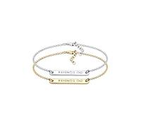 Elli Armband Damen Infinity Freundschafts-Set Bi-Color in 925 Sterling Silber