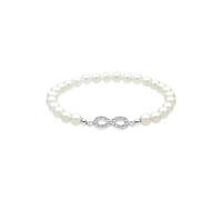 Elli Armband Damen Infinity Perle mit Kristalle in 925 Sterling Silber