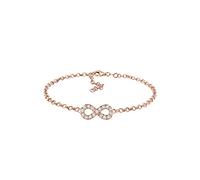 Elli Armband Damen Infinity Symbol mit Kristalle in 925 Sterling Silber rosé vergoldet
