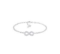 Elli Armband Damen Infinity Symbol Unendlichkeit Basic mit Kristalle aus 925 Sterling Silber