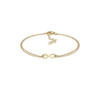 Elli, Armband Infinity Symbol Love Unendlich 925 Sterling Silber in gold, Schmuck für Damen Gr. 18 cm