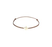 Elli Armband Damen Kleeblatt Anhänger Glück mit Nylon 925 Silber | vergoldet