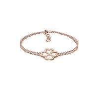 Elli Armband Damen Kleeblatt Symbol Glücksbringer in 925 Sterling Silber Rosé vergoldet