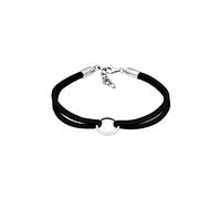 Elli Armband Damen Kreis Geo Velour Leder Optik in 925 Sterling Silber