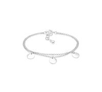 Elli Armband »2-reihig mit Plättchen 925 Silber«, silberfarben