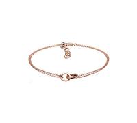 Elli Armband Damen Kreis Verbundenheit im Geo Trend in 925 Sterling Silber rosé vergoldet