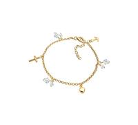 Elli Armband Damen Kreuz Herz Anker mit Kristallen 925 Silber